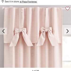 Elegant Pink Bow Curtain by [Brand]